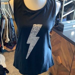 Lightning bolt muscle T